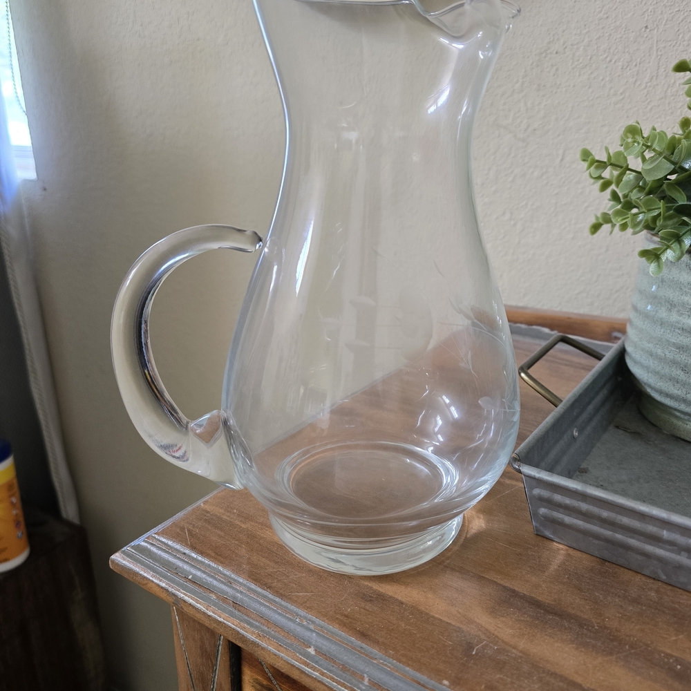 Princess House Clear Glass Pitcher